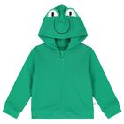 Younger Boys Frog Cotton Sweatshirt, 1, hi-res