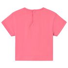 Younger Girls Pink Cherry T-Shirt, 3, hi-res