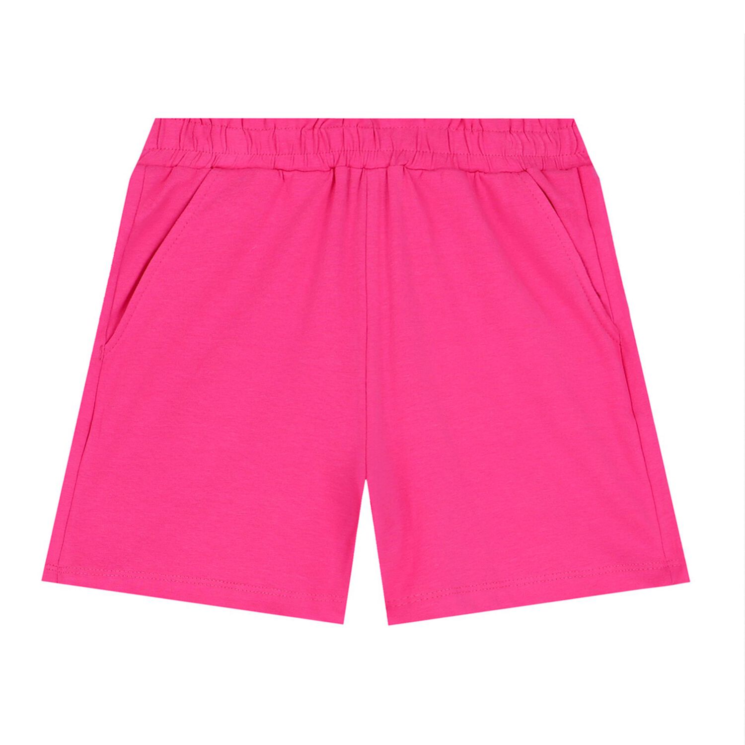 Girls White & Pink Shorts Set, 1, hi-res image number null