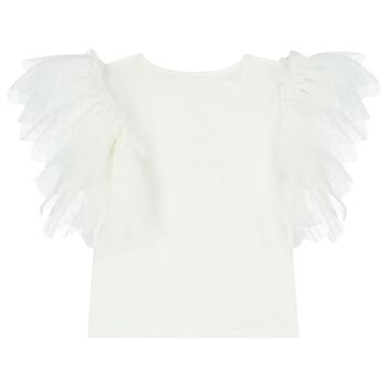 Girls White 5th Birthday T-Shirt
