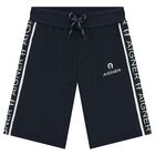 Younger Boys Navy Blue Logo Shorts, 3, hi-res
