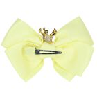 Girls Yellow Bow Hairclip, 13, hi-res
