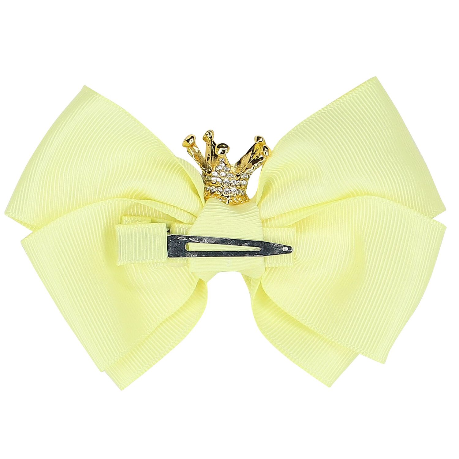 Girls Yellow Bow Hairclip, 13, hi-res image number null