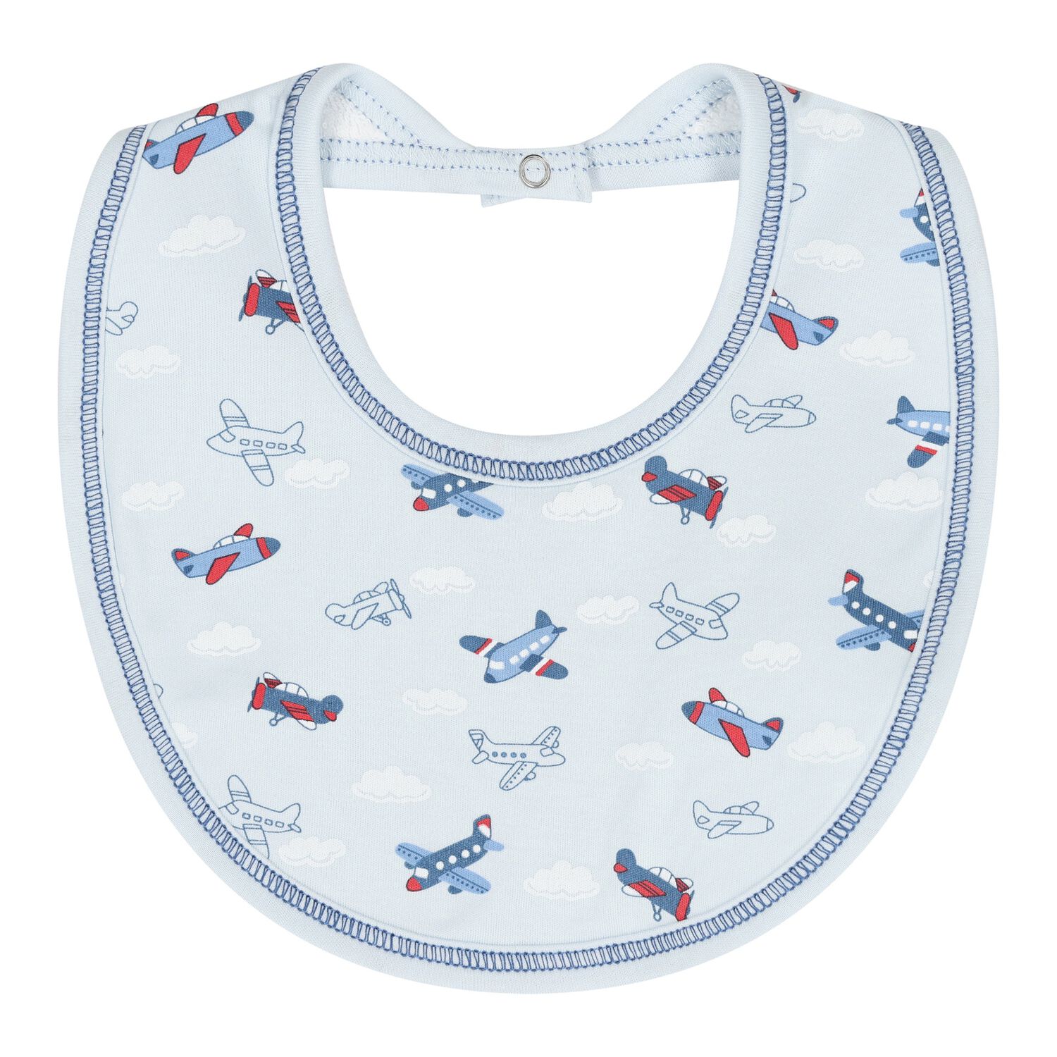 Baby Boys Blue Sky-High Planes Bib, 1, hi-res image number null