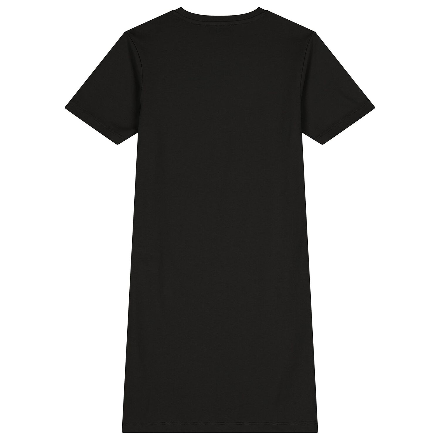 Girls Black Logo Dress, 1, hi-res