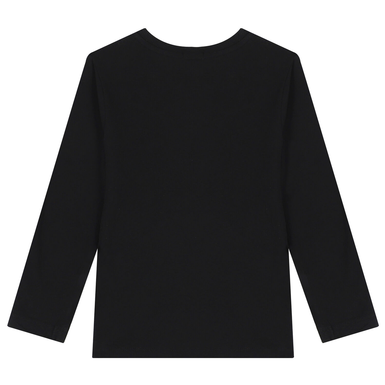 Boys Black Logo Long Sleeve Top, 2, hi-res