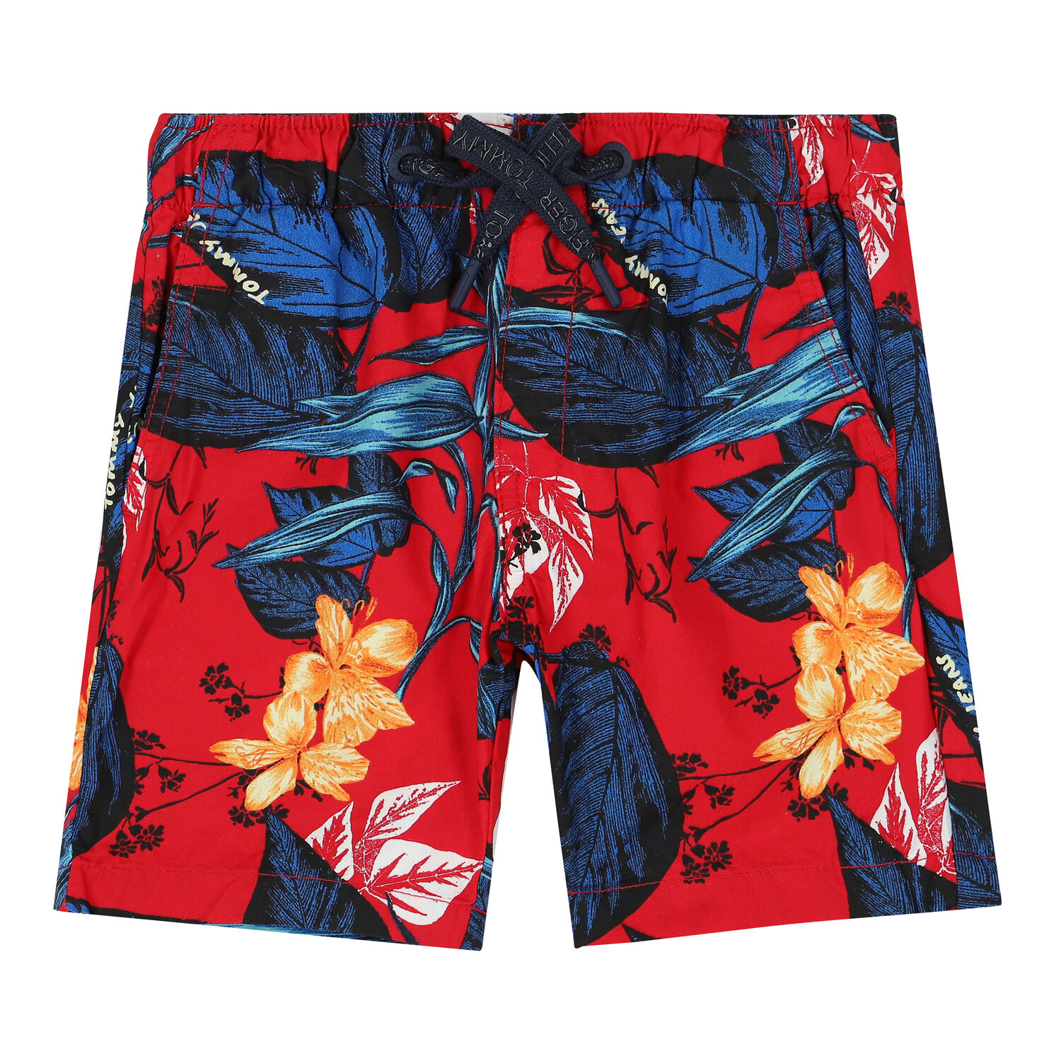 Boys Red Floral Shorts, 1, hi-res image number null