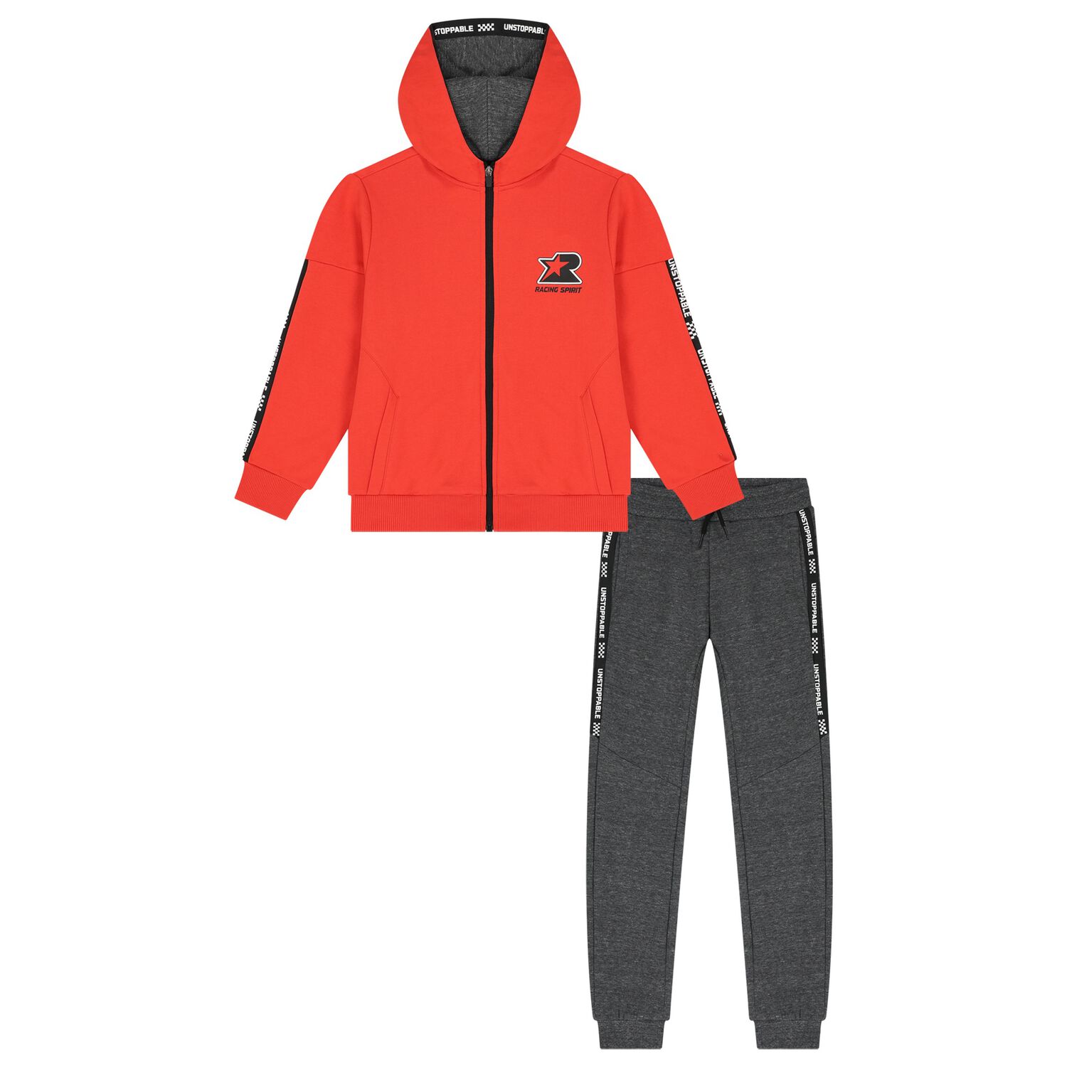 Boys Red & Grey Tracksuit, 1, hi-res image number null