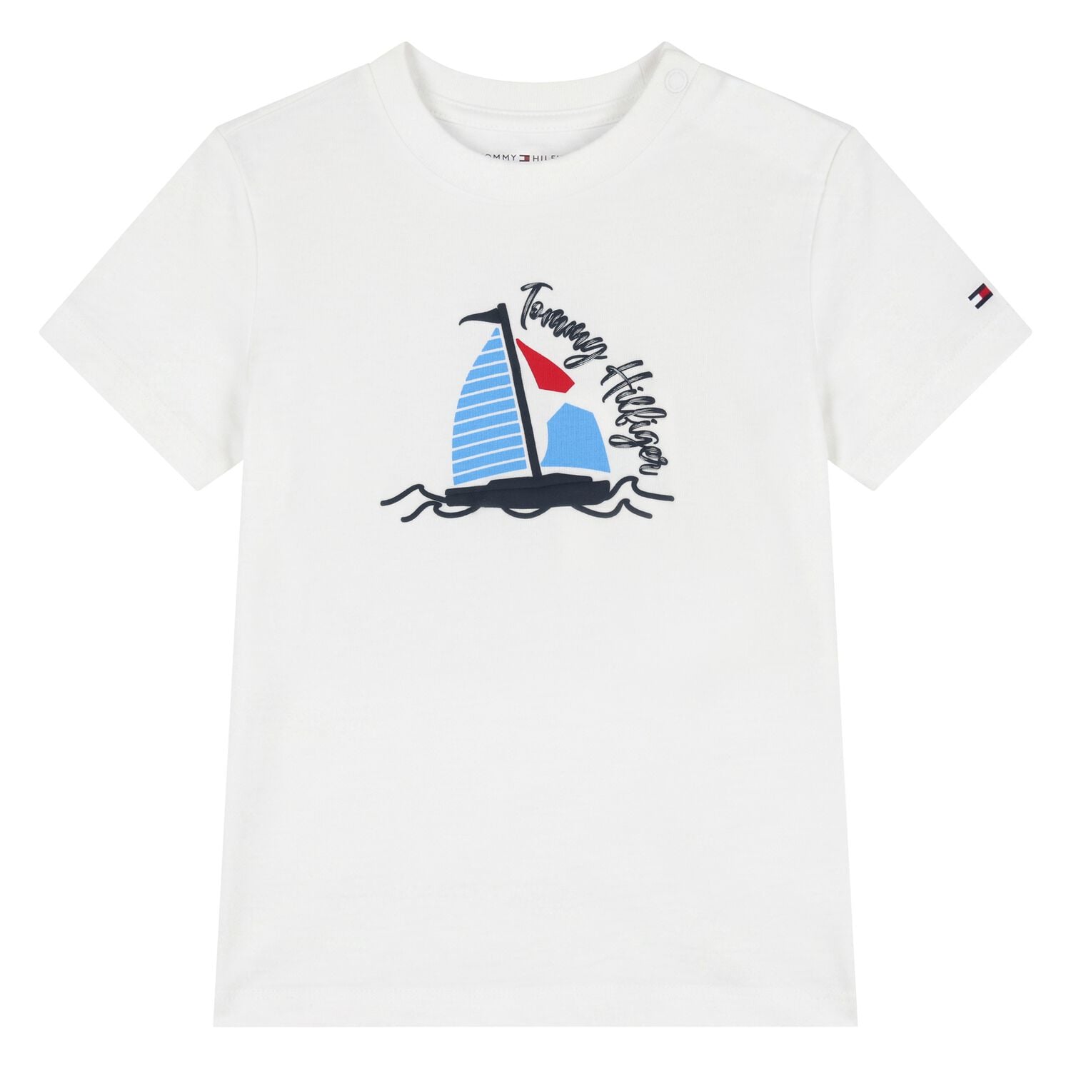 Younger White Sailboat Logo T-Shirt, 1, hi-res