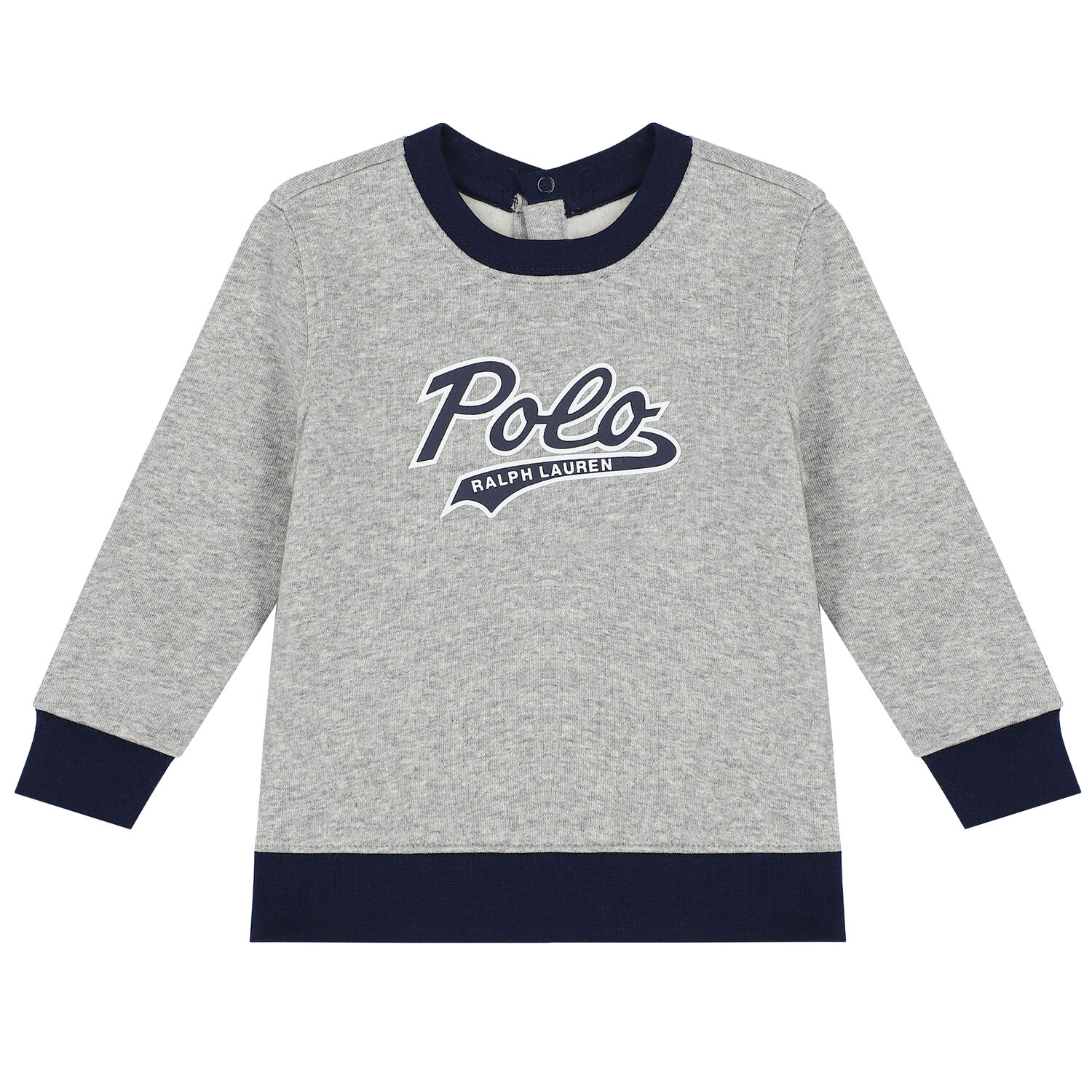 Baby Boys Grey & Navy Logo Tracksuit, 1, hi-res