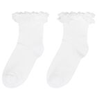 Baby Girls White Lace Socks, 4, hi-res