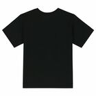 Black Cotton Logo T-Shirt, 2, hi-res
