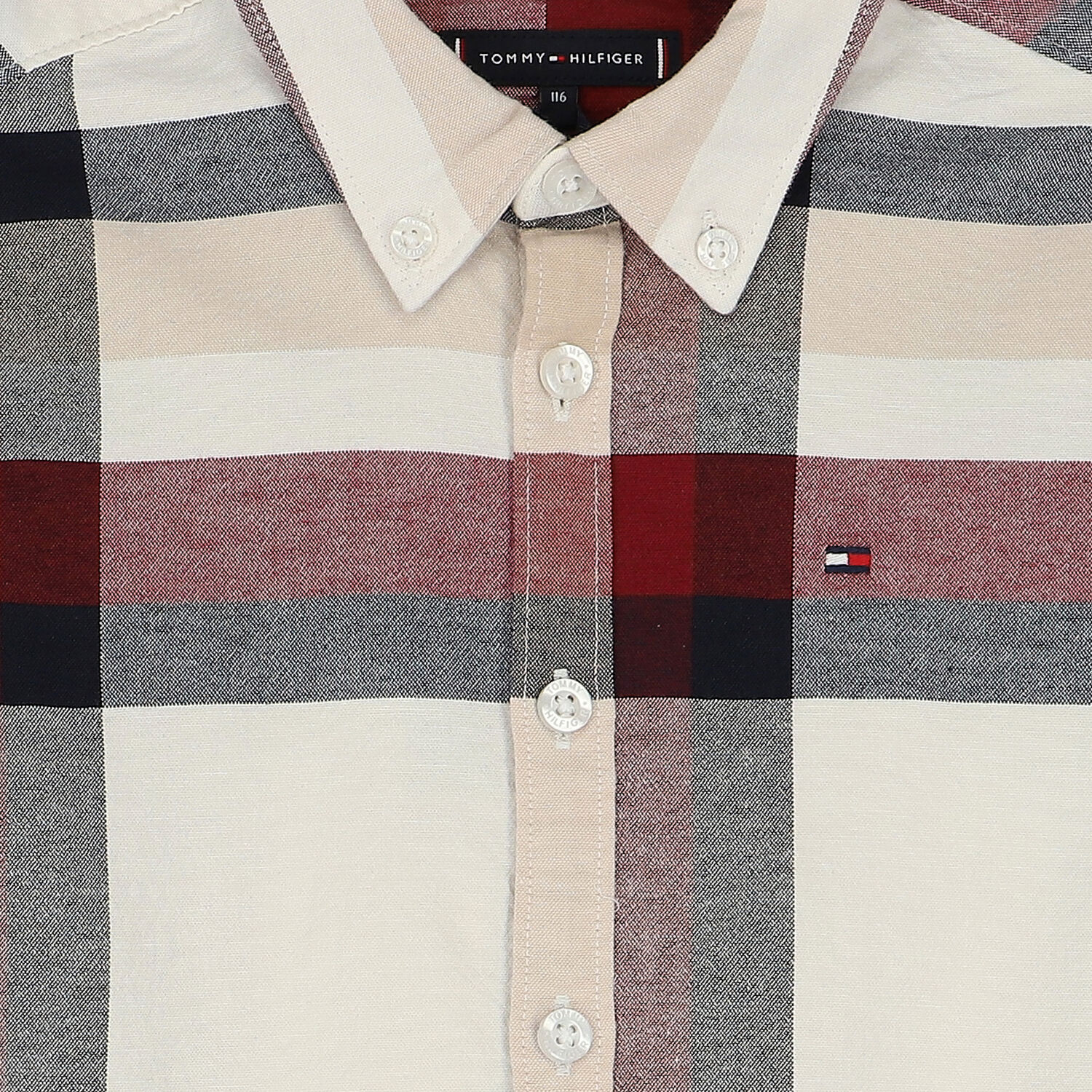 Boys White and Red Logo Shirt, 1, hi-res