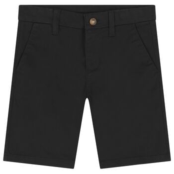 Boys Black Chino Shorts