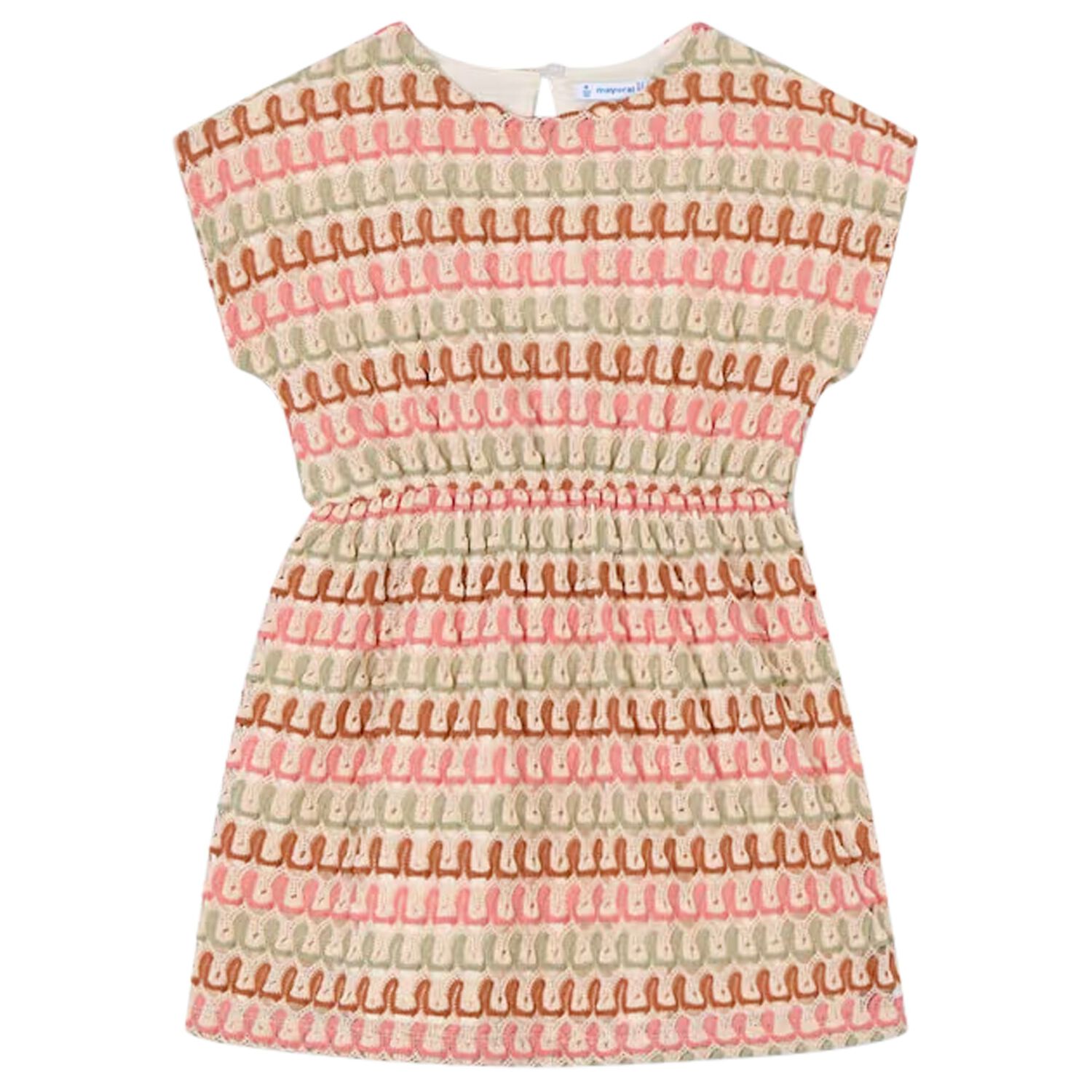 Girls Multi-Coloured Knitted Dress, 1, hi-res