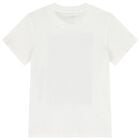Boys White Logo T-Shirt, 2, hi-res