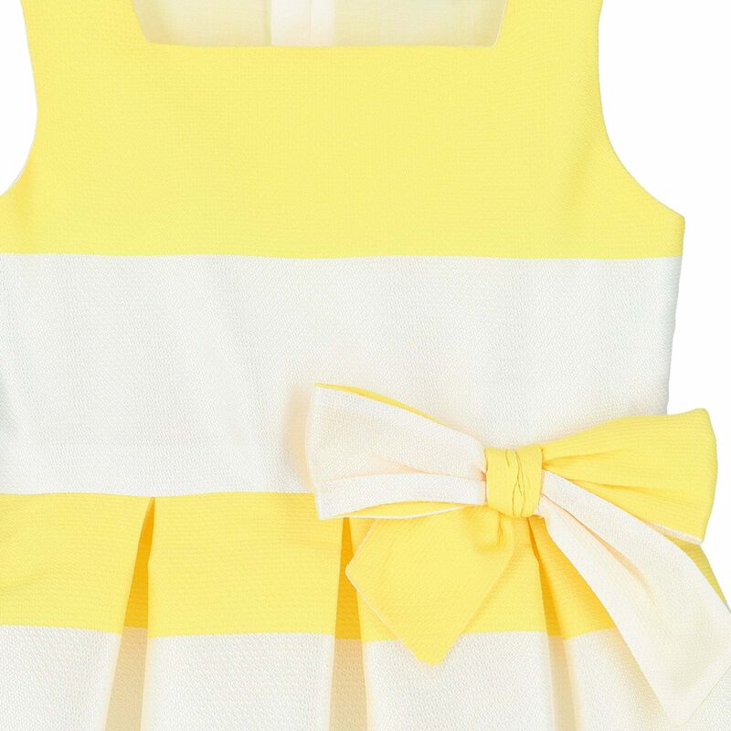 Girls Yellow & White Dress, 1, hi-res image number null