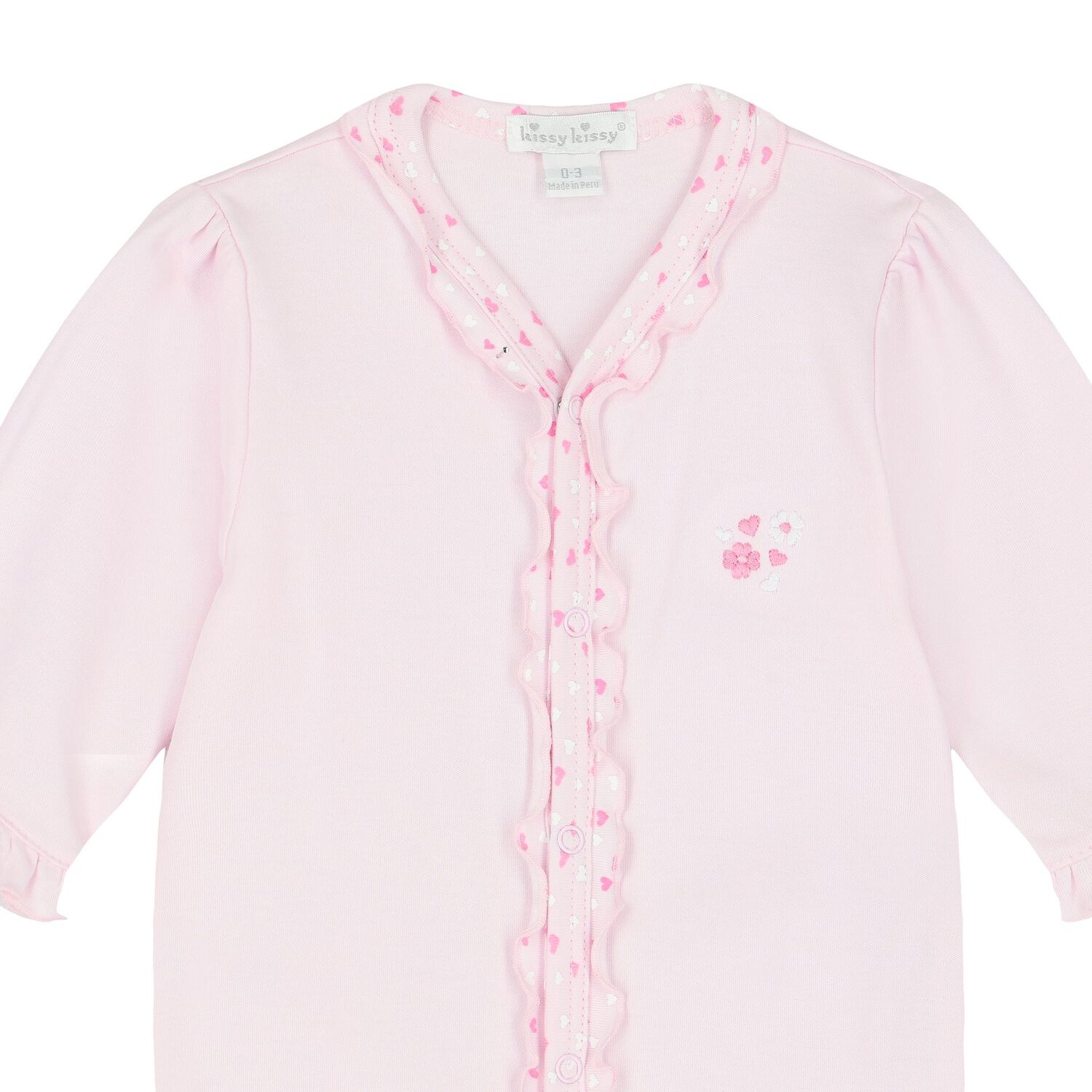 Baby Girls Pink Ruffled Babygrow, 2, hi-res
