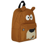 Boys Brown Bear Backpack, 1, hi-res