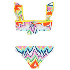 Girls Multi-Colored Zigzag Bikini, 1, hi-res