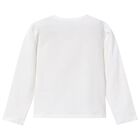 Girls White Dolls Long Sleeve Top, 1, hi-res