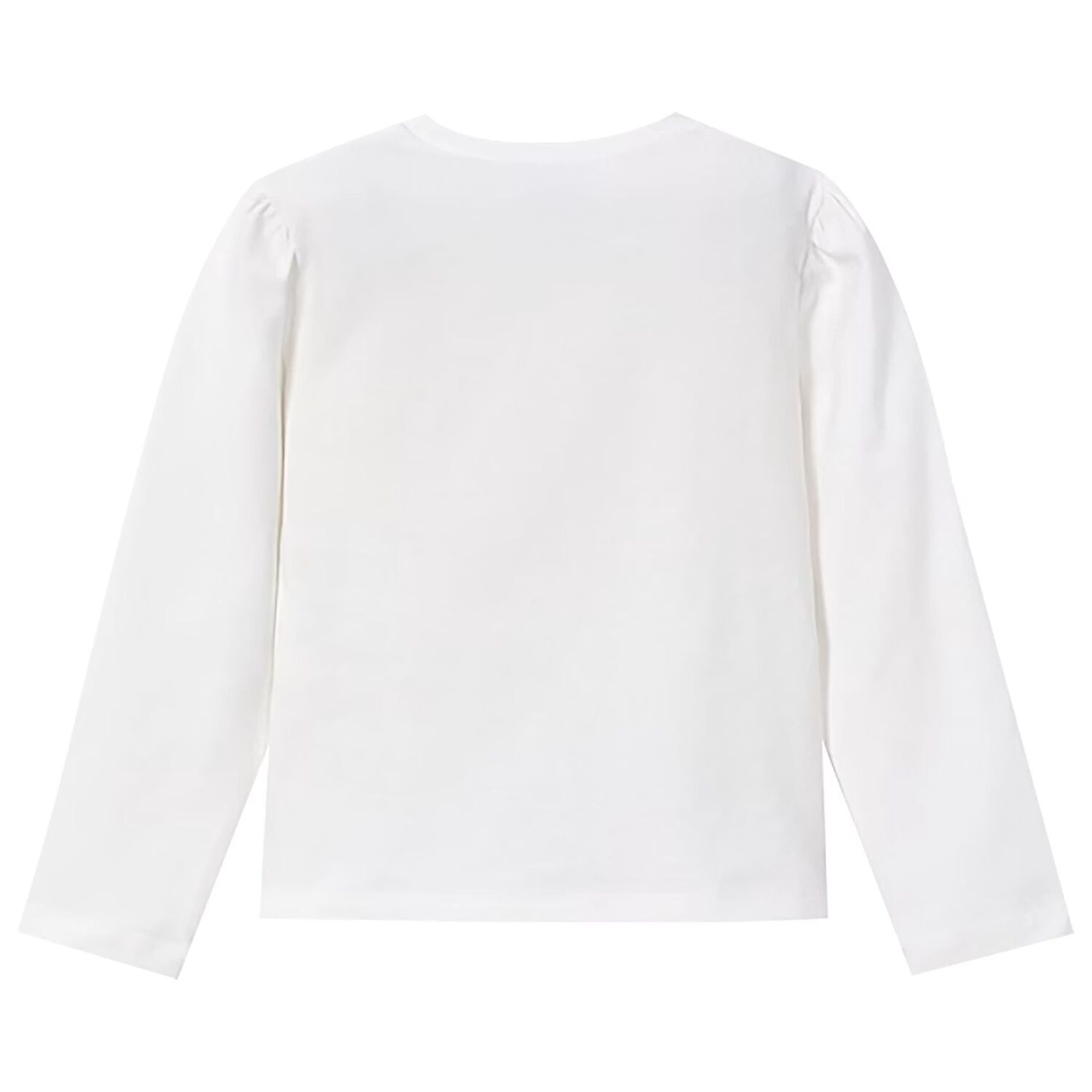 Girls White Dolls Long Sleeve Top, 1, hi-res