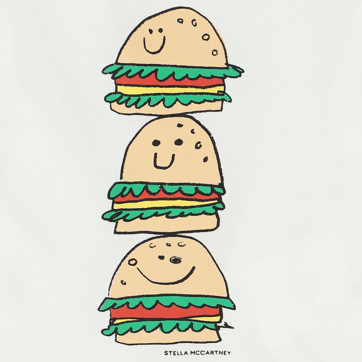 Younger Boys Ivory Burger T-Shirt, 1, hi-res