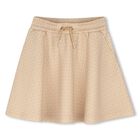 Girls Beige Logo Skirt, 1, hi-res
