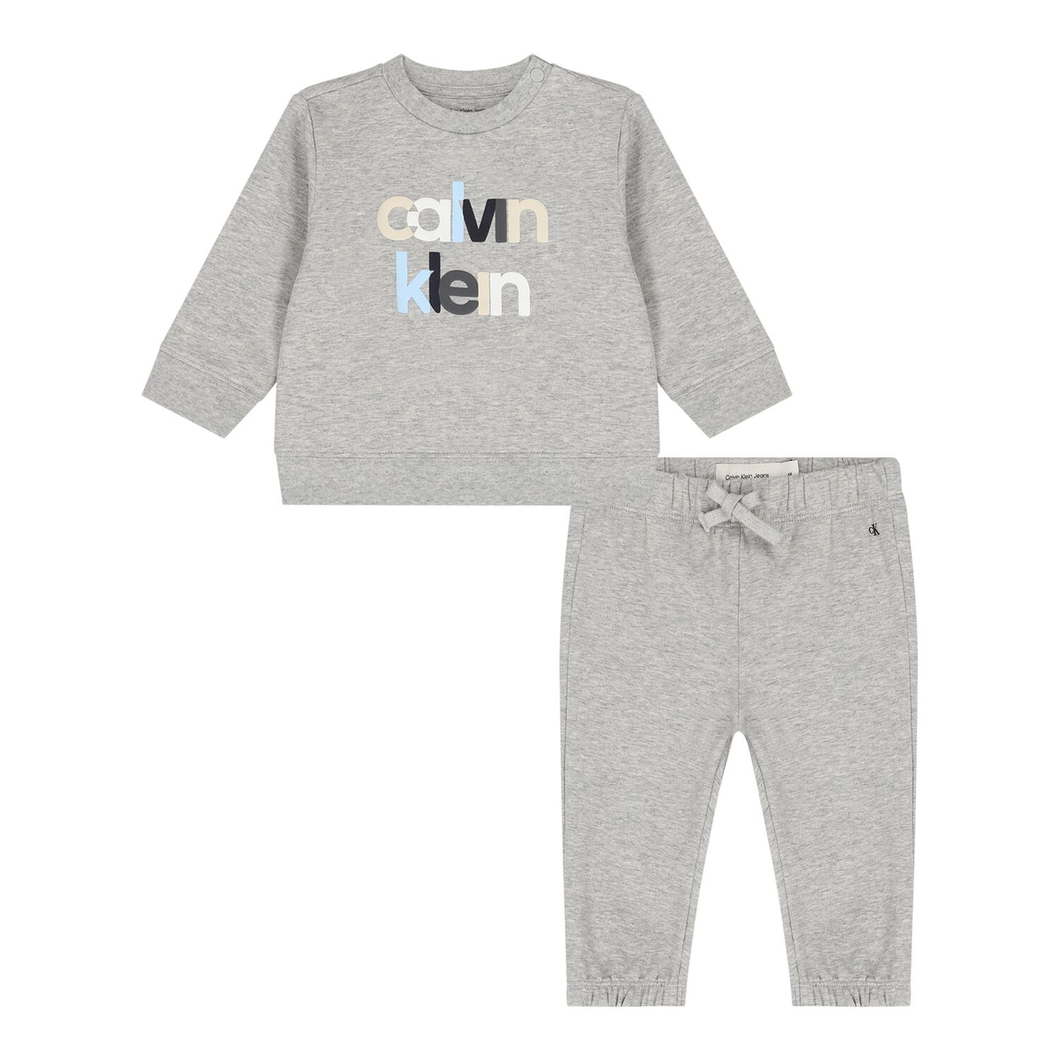 Baby Boys Grey Logo Tracksuit, 1, hi-res