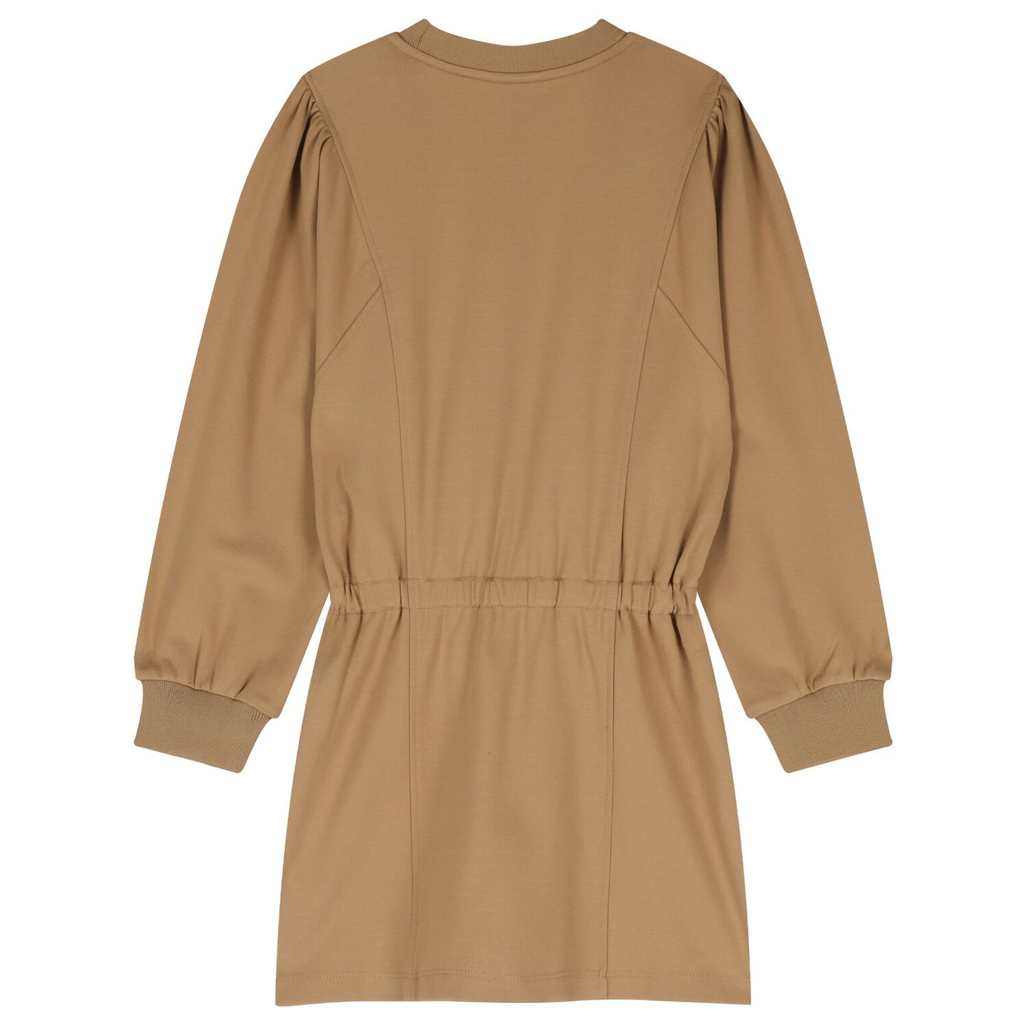 Girls Beige Logo Dress, 1, hi-res