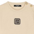 Younger Beige Logo T-Shirt, 1, hi-res