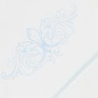 Baby Boys White & Blue Embroidered Blanket & Hat Set, 1, hi-res