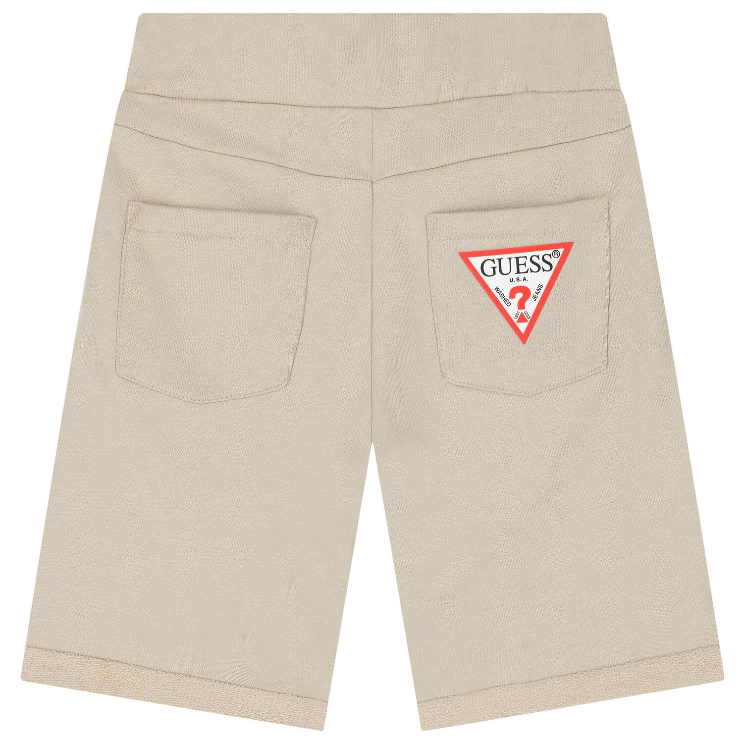 Boys Beige Logo Shorts Set, 1, hi-res
