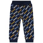 Younger Boys Navy Blue Logo Tracksuit, 1, hi-res