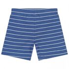 Younger Boys White & Blue Shorts Set, 1, hi-res