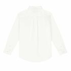 Boys White Slim Fit Logo Shirt, 1, hi-res