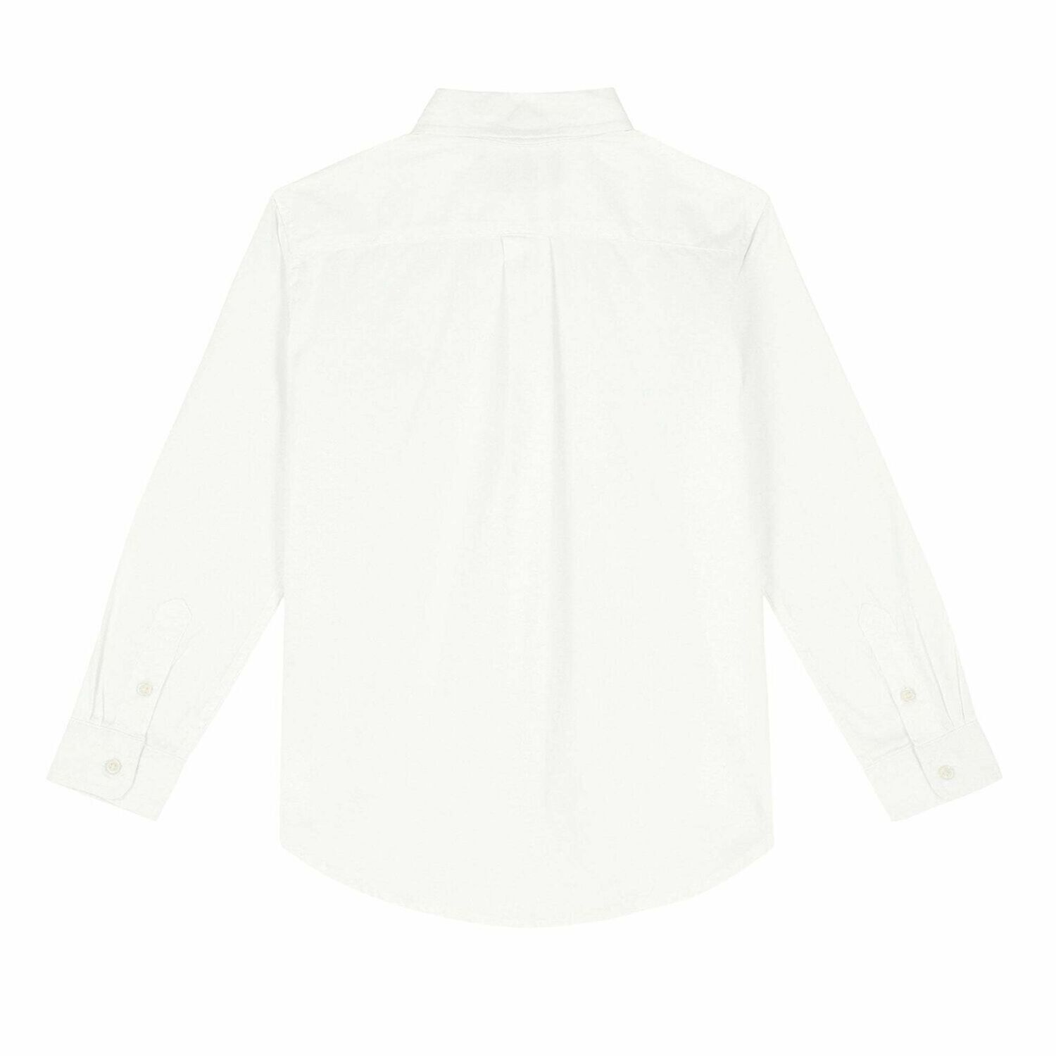 Boys White Slim Fit Logo Shirt, 1, hi-res image number null