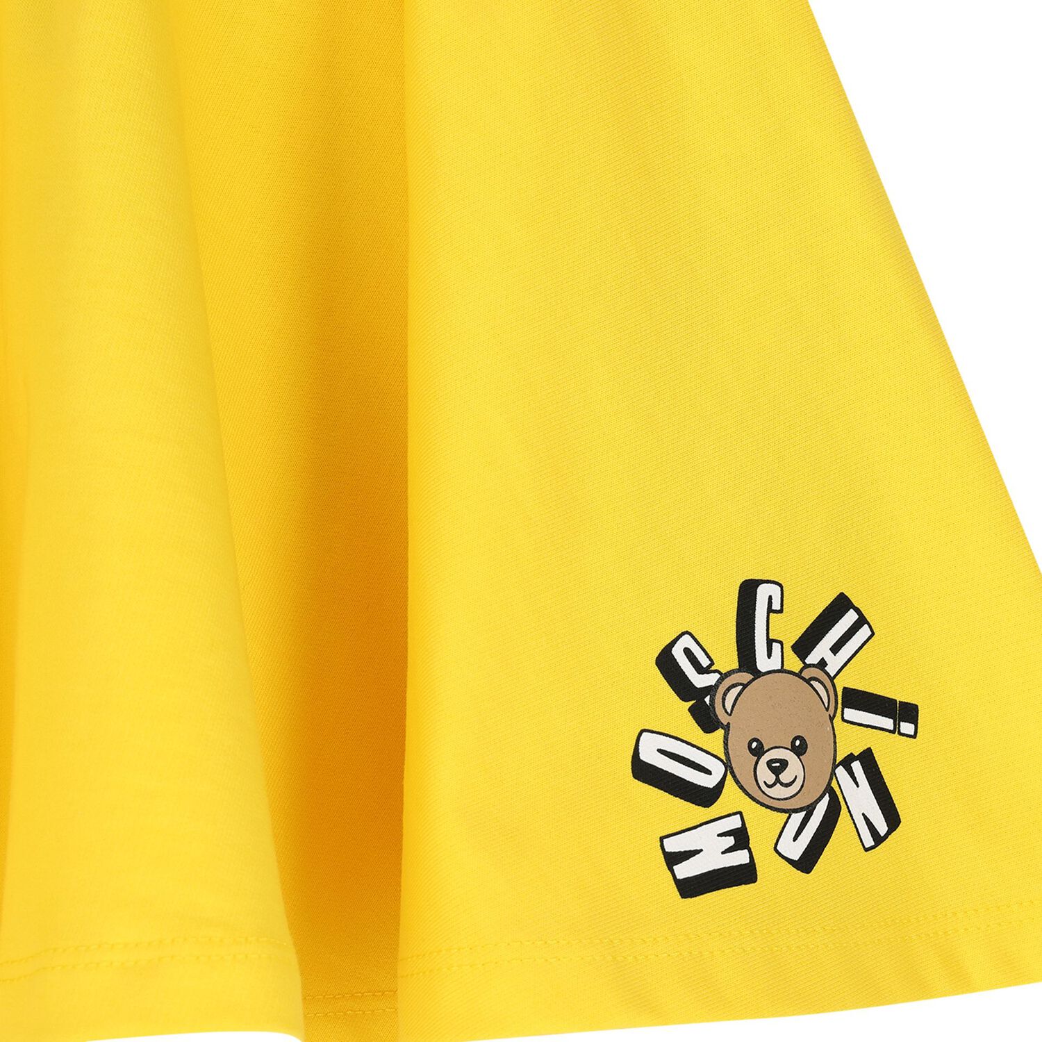Girls Yellow Teddy Bear Logo Skirt , 2, hi-res