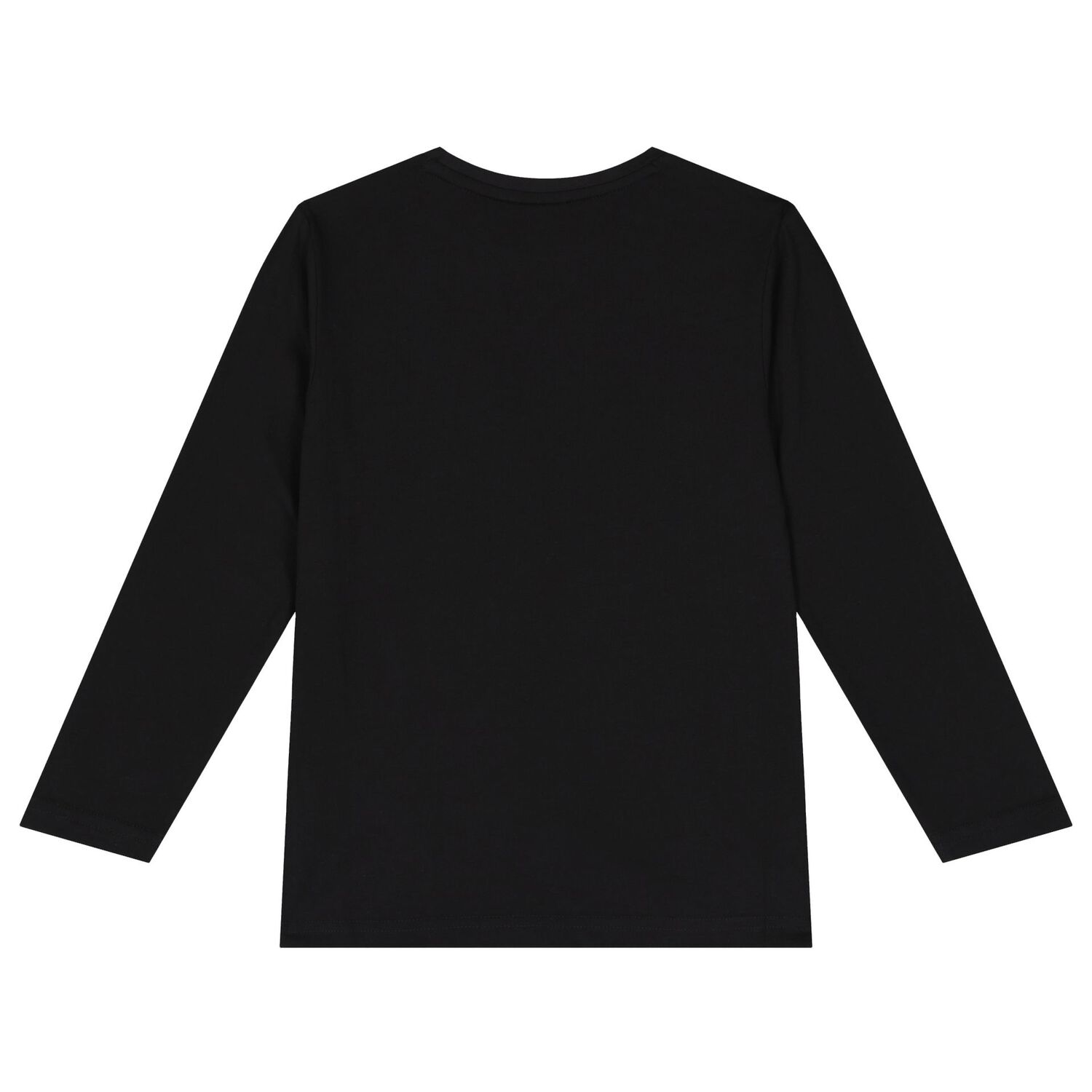 Boys Black Logo Long Sleeve Top, 2, hi-res