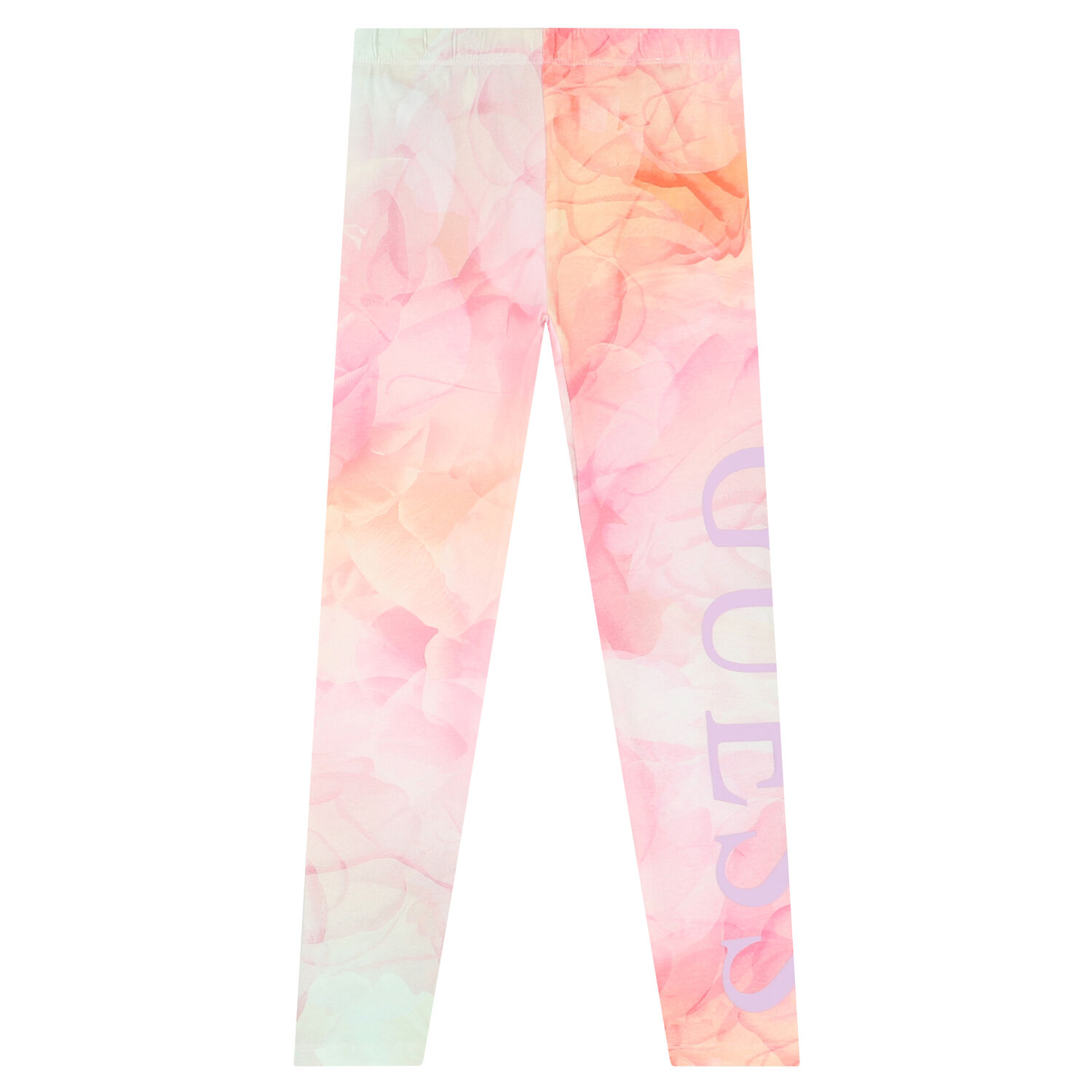 Girls Pink & Orange Logo Leggings, 4, hi-res image number null