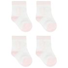 Baby Girls White & Pink Socks ( 2-Pack ), 1, hi-res