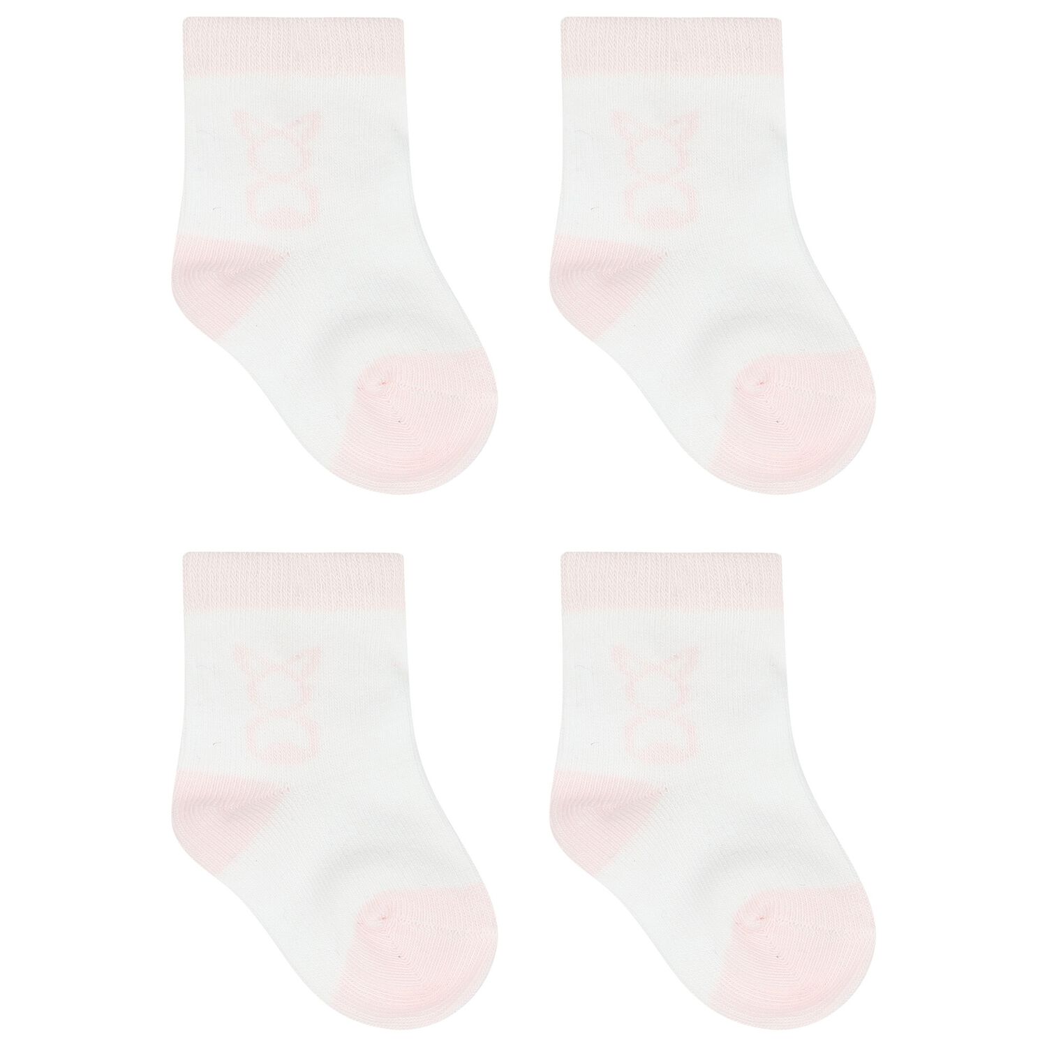 Baby Girls White & Pink Socks ( 2-Pack ), 1, hi-res