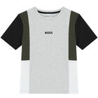 Boys Grey Logo T-Shirt, 2, hi-res