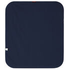 White & Navy Blue Logo Baby Blanket, 2, hi-res
