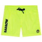 Boys Neon Green Logo Swim Shorts, 1, hi-res