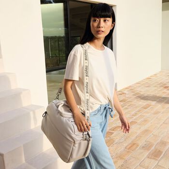 Beige Logo Baby Changing Bag