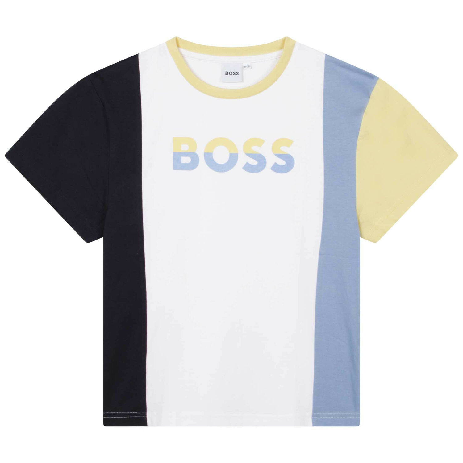 Boys White & Blue Logo T-Shirt, 1, hi-res