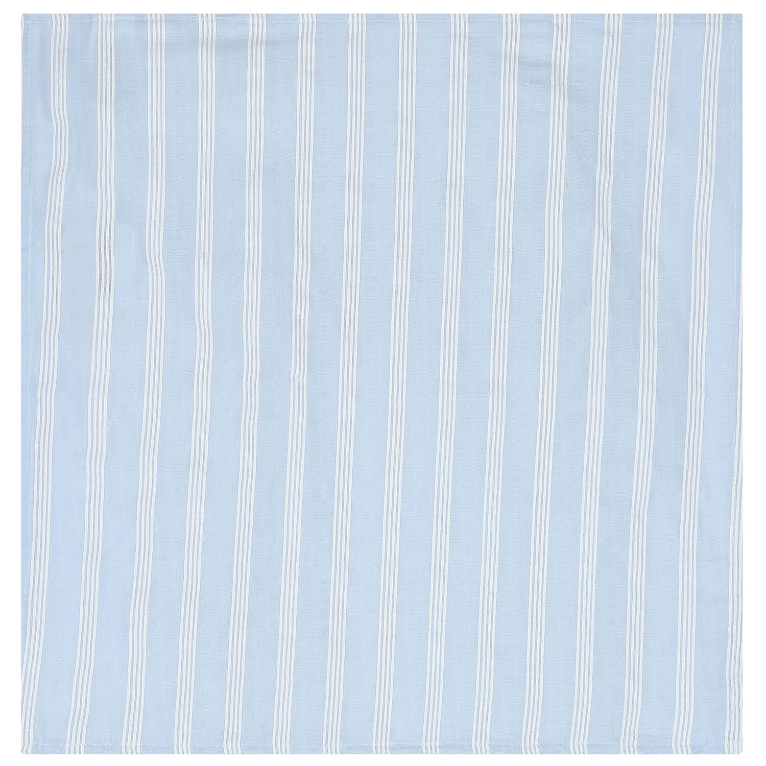 Baby Boys White & Blue Muslins (3-Pack), 3, hi-res
