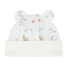 Baby Girls White Bunny Hat, 1, hi-res