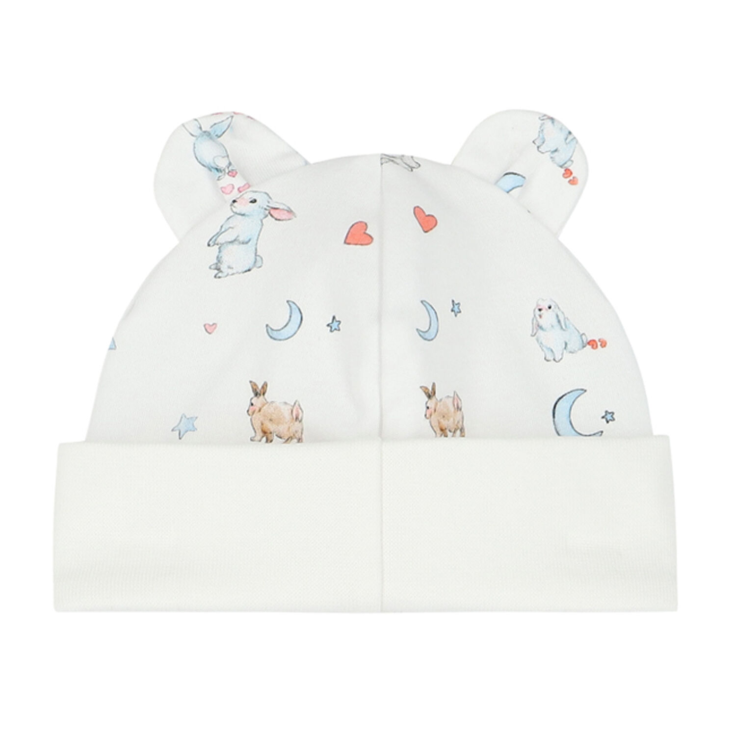 Baby Girls White Bunny Hat, 1, hi-res